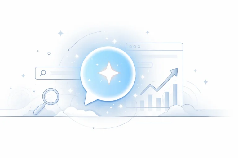 Modern illustration of sodziu as a digital keyword with abstract icon, search symbol, and growth graph in a clean minimal design