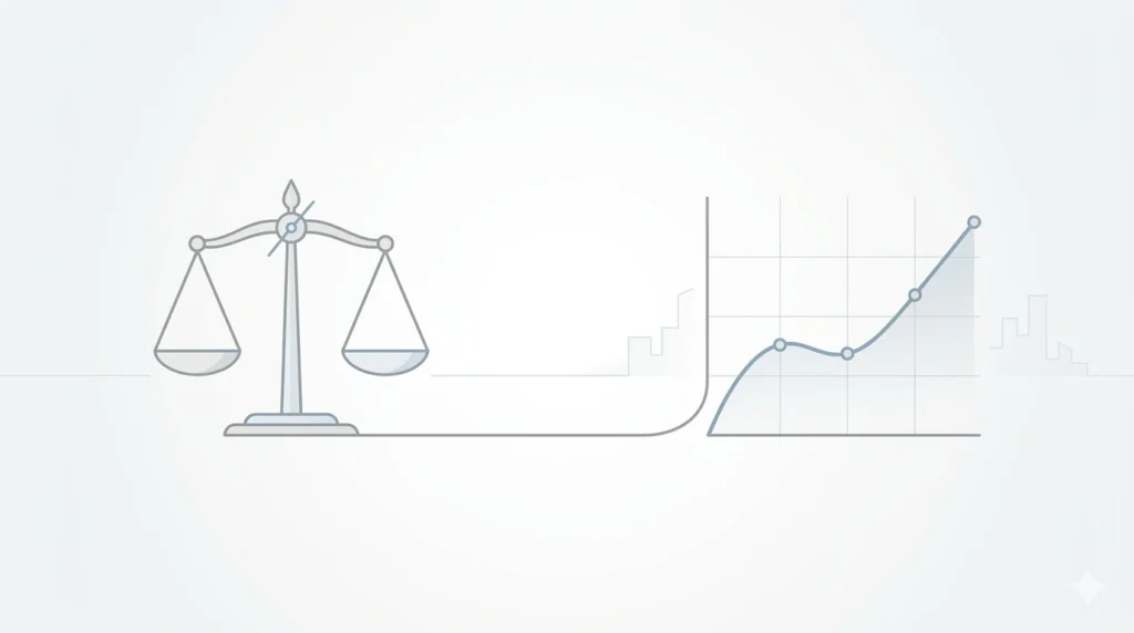 Minimal illustration of financial lawsuit with balance scale and graph representing Edward Jones Kingsview Advisors dispute
