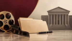 Riza Simpson article illustration representing celebrity news and legal reporting.